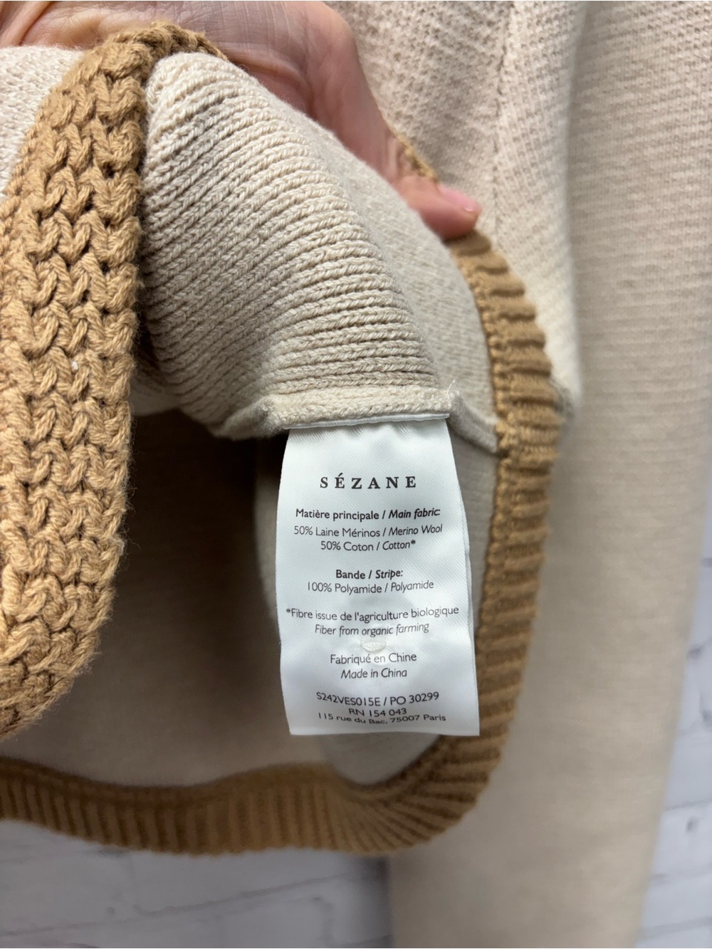 Sézane Auguste Jacket Vanille Biscuit - Picture 6 of 8